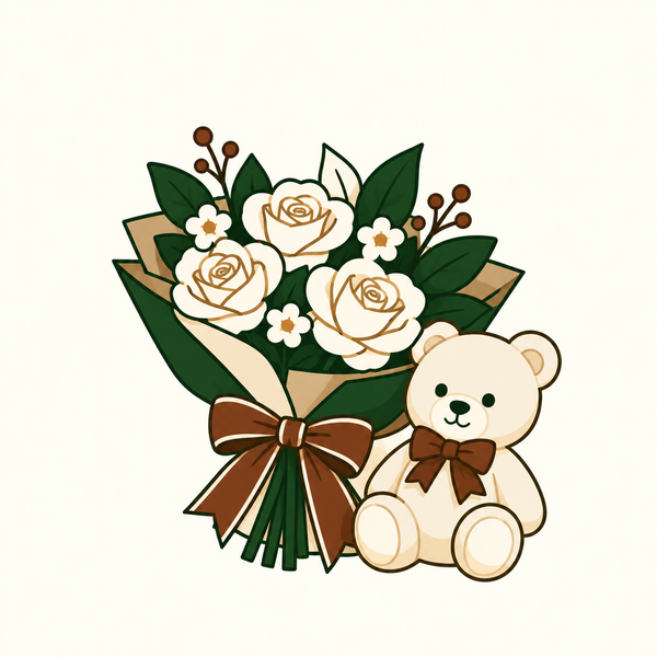 Flowers + Teddy