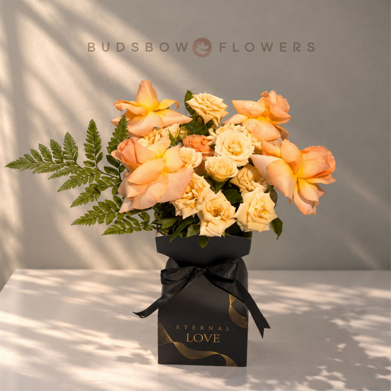 Peach Whisper Rose Box