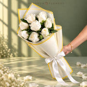 Ivory Serenity White Rose Bouquet