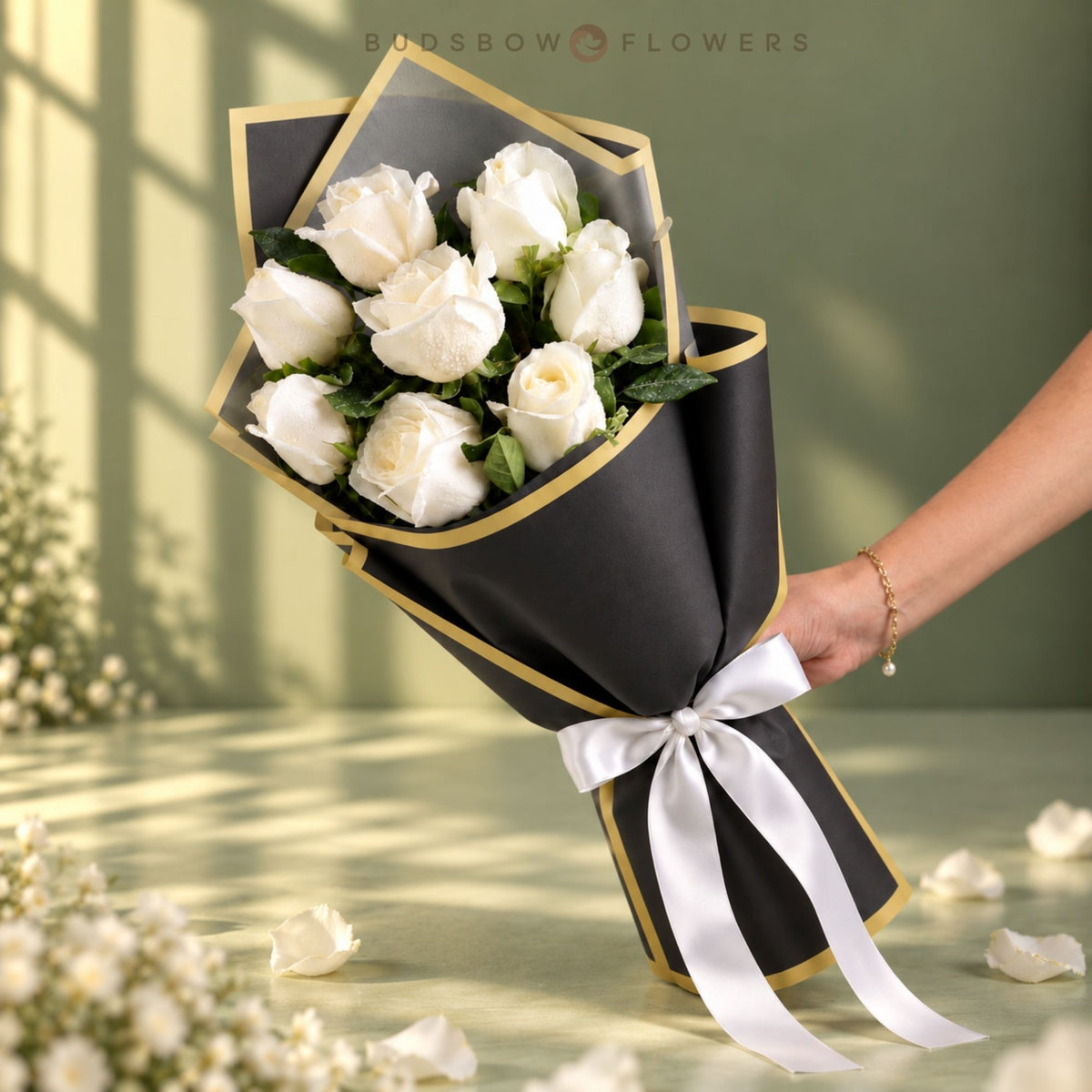 Ivory Serenity White Rose Bouquet