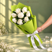 Ivory Serenity White Rose Bouquet