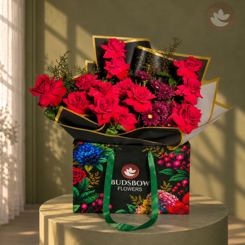 Scarlet Velvet Bloom Bag